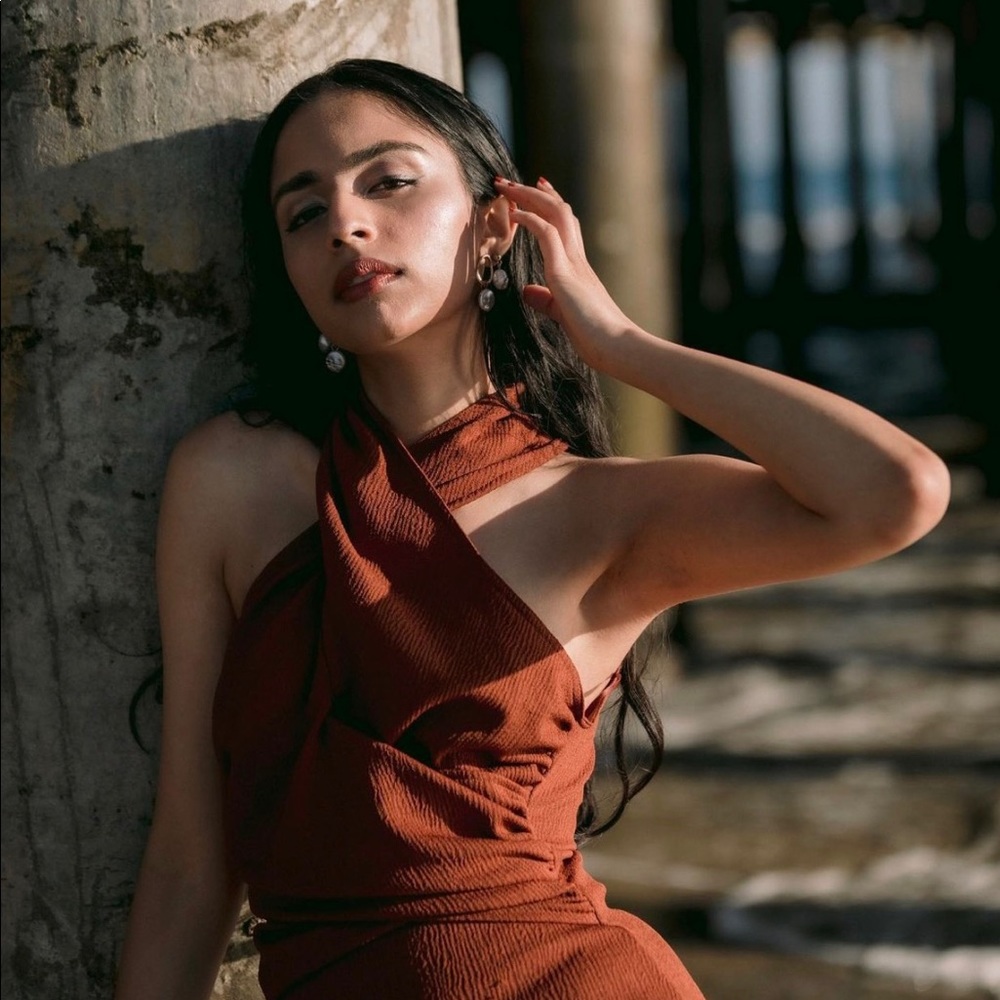 C/meo Down to short midi dress 4 (US S)